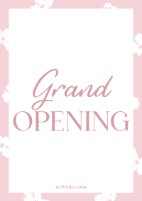 Floral Grand Opening Poster