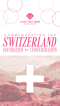 Switzerland Confederation Commemoration Facebook Story Design