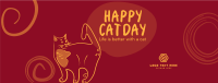 Swirly Cat Day Facebook Cover