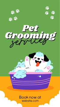 Dog Bath Grooming Facebook Story