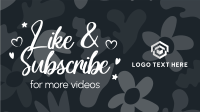 Like & Subscribe Floral YouTube Video