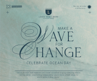 Wave Change Ocean Day Facebook Post