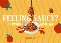 World Pasta Day Postcard Design