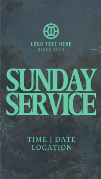 Calm Sunday Church Service TikTok Video Design