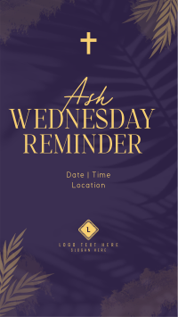 Ash Wednesday Reminder Instagram Story