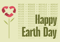 Earth Day Recycle Postcard