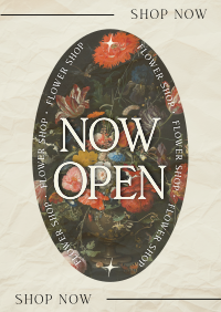 Flower Shop Open Now Poster