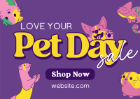 Pet Day Sale Postcard