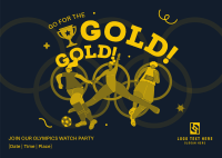 Olympics Watch Party Postcard
