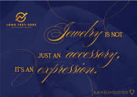 Jewelry Quotes Postcard Design