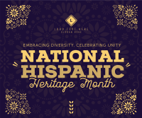 Hispanic Heritage Month Patterns Facebook Post