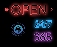 Open Neon Facebook Post