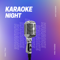 Karaoke Night Gradient Instagram Post Design