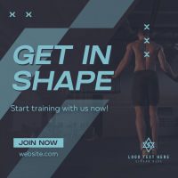 Power Fitness Training Linkedin Post Design