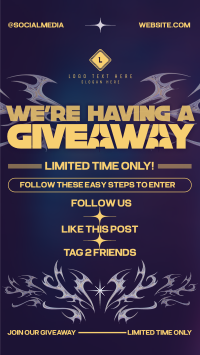 Y2K Giveaway Announcement Instagram Story