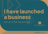 Business Launch Announcement Postcard