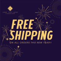 Free Shipping Sparkles Linkedin Post