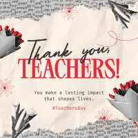 Teachers Day Collage Instagram Post Design