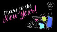 Cheers to New Year! Facebook Event Cover