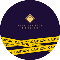 Caution Tape YouTube Channel Icon Design