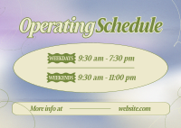 Soft Operating Hours Postcard