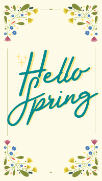 Floral Hello Spring TikTok Video