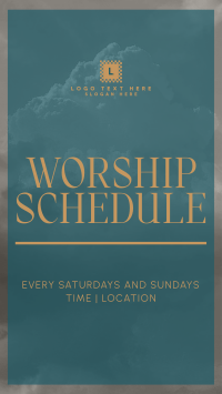 Simple Church Schedule TikTok Video Design