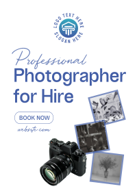 Professional Photographer Camera Poster