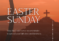 Easter Holy Cross Reminder Postcard