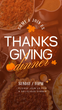 Thanksgiving Dinner Invite TikTok Video Design