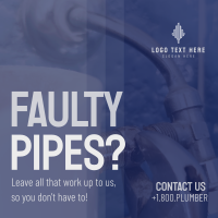 Faulty Pipes Instagram Post Design