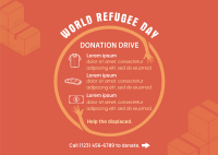World Refugee Day Donations Postcard