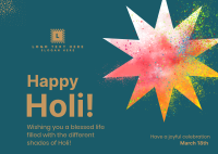 Holi Star Postcard