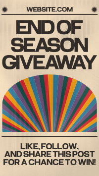 Retro Season End Giveaway Facebook Story