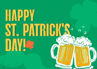 St. Patrick's Beer Greeting Postcard