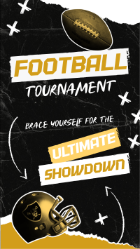 Grunge Football Tournament TikTok Video Design