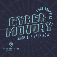 Vaporwave Cyber Monday Linkedin Post Design