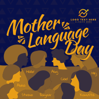 Abstract International Mother Language Day Instagram Post