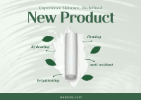 Redefined Skincare Product Postcard Design