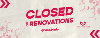 Generic Closed for Renovations Facebook Cover Design