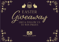 Easter Bunny Giveaway Postcard