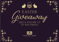 Easter Bunny Giveaway Postcard Design