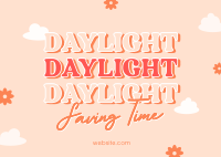 Quirky Daylight Saving Postcard