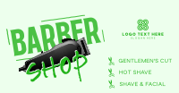 Grunge Barber Shop Services Facebook Ad Design