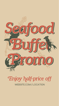 Vintage Seafood Facebook Story Design