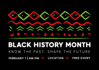 Black History Month Pattern Postcard
