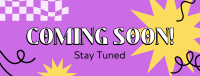 Coming Soon Curly Lines Facebook Cover Image Preview