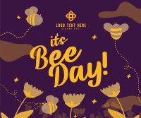 Happy Bee Day Garden Facebook Post