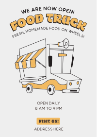 Retro Food Truck Festival Flyer Design