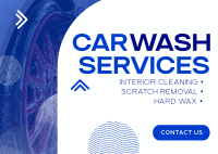 Minimal Car Wash Service Postcard